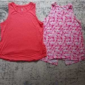 Athletic Works Kids Tank Tops Coral Pink Set Member's Mark Lightweight Girls XL